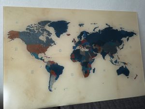 wereldkaarten op glas